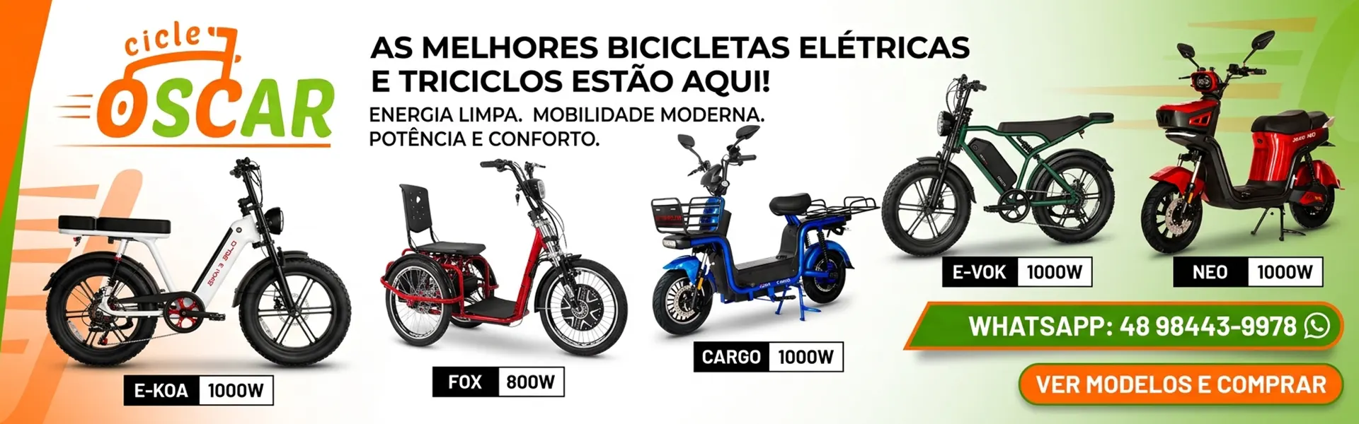 Banner bicicletas elétricas